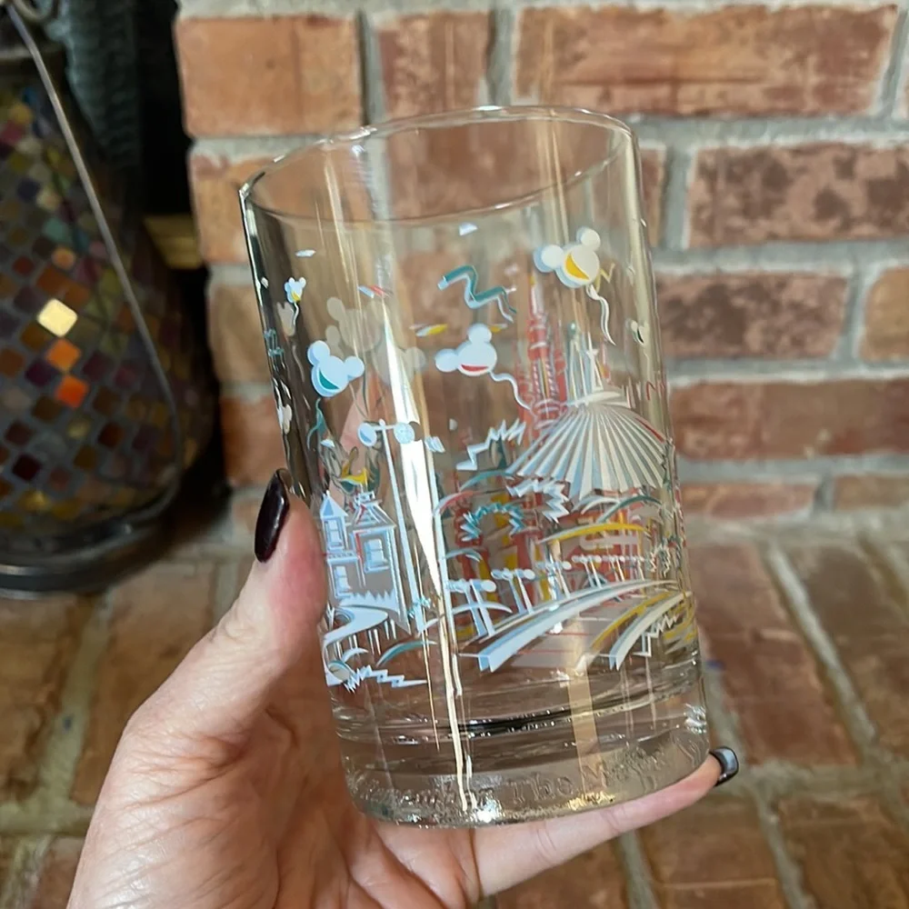 Vtg Disney World 25th Anniversary Glasses Set of 2